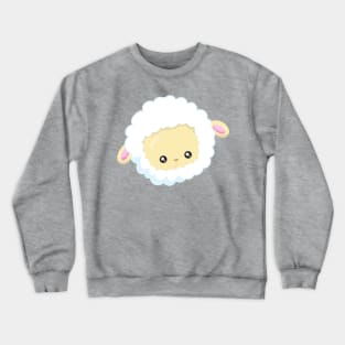 Cute Sheep, Little Sheep, Baby Sheep, White Sheep Crewneck Sweatshirt